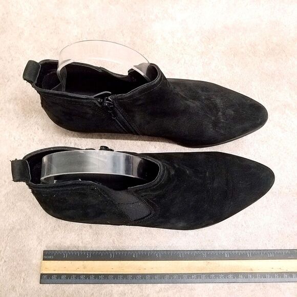 Naturalizer Womens Becka Size 6.5 Black Leather Side Zip Ankle Boots Booties - Picture 8 of 11